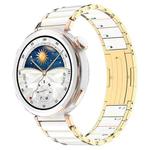 18mm Ceramic Quick Release Folding Buckle Stainless Steel Watch Band(Gold)