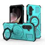 For Samsung Galaxy M36 5G India J-20 Solid Color MagSafe Magnetic TPU+PC Phone Case(Lake Blue)