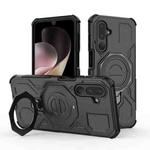 For Samsung Galaxy M36 5G India J-20 Solid Color MagSafe Magnetic TPU+PC Phone Case(Black)