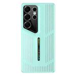 For Samsung Galaxy S25 Ultra 5G Cooling Frosted Translucent Hollow Heat Dissipation Phone Case(Green)