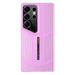 For Samsung Galaxy S25 Ultra 5G Cooling Frosted Translucent Hollow Heat Dissipation Phone Case(Light Purple)