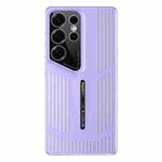 For Samsung Galaxy S25 Ultra 5G Cooling Frosted Translucent Hollow Heat Dissipation Phone Case(Purple)