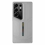 For Samsung Galaxy S25 Ultra 5G Cooling Frosted Translucent Hollow Heat Dissipation Phone Case(Black Grey)