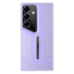 For Samsung Galaxy S25+ 5G Cooling Frosted Translucent Hollow Heat Dissipation Phone Case(Purple)