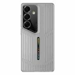 For Samsung Galaxy S25+ 5G Cooling Frosted Translucent Hollow Heat Dissipation Phone Case(Black Grey)