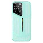 For iPhone 14 Pro Max Cooling Frosted Translucent Hollow Heat Dissipation Phone Case(Green)