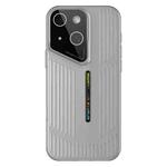 For iPhone 14 Cooling Frosted Translucent Hollow Heat Dissipation Phone Case(Black Grey)