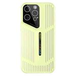 For iPhone 13 Pro Cooling Frosted Translucent Hollow Heat Dissipation Phone Case(Yellow)