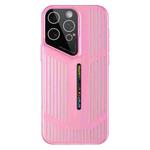 For iPhone 13 Pro Cooling Frosted Translucent Hollow Heat Dissipation Phone Case(Light Red)