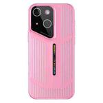 For iPhone 13 Cooling Frosted Translucent Hollow Heat Dissipation Phone Case(Light Red)