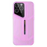 For iPhone 11 Pro Max Cooling Frosted Translucent Hollow Heat Dissipation Phone Case(Light Purple)