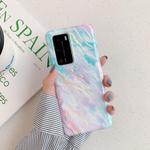 For Huawei P40 Laser Marble Pattern TPU Protective Case(Rainbow)