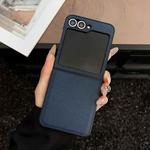For Samsung Galaxy Z Flip6 Litchi Texture Folding Back Cover Phone Case(Blue)