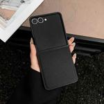 For Samsung Galaxy Z Flip5 Litchi Texture Folding Back Cover Phone Case(Black)