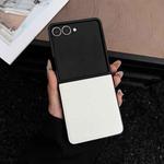 For Samsung Galaxy Z Flip5 Litchi Texture Folding Back Cover Phone Case(White)