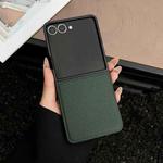For Samsung Galaxy Z Flip5 Litchi Texture Folding Back Cover Phone Case(Green)