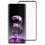 For Lava Agni 3 Full Glue 9H HD 3D Curved Edge Tempered Glass Film(Black)