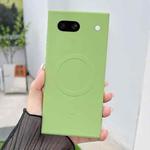 For Google Pixel 7a Solid Color Liquid Silicone MagSafe Magnetic Phone Case(Matcha Green)