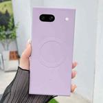 For Google Pixel 7a Solid Color Liquid Silicone MagSafe Magnetic Phone Case(Grass Purple)