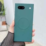 For Google Pixel 7a Solid Color Liquid Silicone MagSafe Magnetic Phone Case(Dark Green)