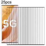 For ZTE Axon 40 Ultra 25pcs Full Glue 9H HD 3D Curved Edge Tempered Glass Film(Black)