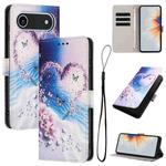 For iPhone 17 Air Color Drawing Pattern Leather Phone Case(Love Butterfly)