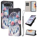 For iPhone 17 Air Color Drawing Pattern Leather Phone Case(Flower Wind Chime)