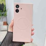 For Samsung Galaxy A05 Solid Color Liquid Silicone MagSafe Magnetic Phone Case(Pink)