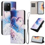 For Honor X6c 4G Color Drawing Pattern Leather Phone Case(Love Butterfly)