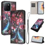 For Honor X6c 4G Color Drawing Pattern Leather Phone Case(Butterfly Tree)