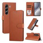 For Tecno Camon 40 Pro 4G / 5G 3-Card Slots Multifunctional Leather Phone Case(Brown)