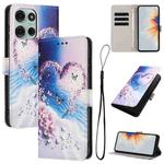 For Motorola Moto G86 5G Color Drawing Pattern Leather Phone Case(Love Butterfly)