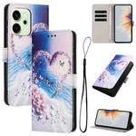 For OPPO Reno14 Pro 5G Global Color Drawing Pattern Leather Phone Case(Love Butterfly)