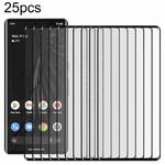 For Google Pixel 7 Pro 5G 25pcs Full Glue 9H HD 3D Curved Edge Tempered Glass Film(Black)
