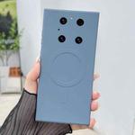 For Huawei Mate 40 Solid Color Liquid Silicone MagSafe Magnetic Phone Case(Lavender Grey)