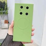 For Huawei Mate 40 Pro Solid Color Liquid Silicone MagSafe Magnetic Phone Case(Matcha Green)