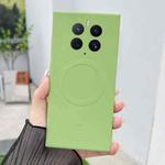 For Huawei Mate 50 Solid Color Liquid Silicone MagSafe Magnetic Phone Case(Matcha Green)