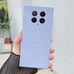 For Huawei Mate 50 Solid Color Liquid Silicone MagSafe Magnetic Phone Case(Yuanfeng Blue)