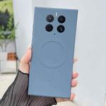 For Huawei Mate 50 Pro Solid Color Liquid Silicone MagSafe Magnetic Phone Case(Lavender Grey)