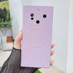 For Huawei Mate 60 Solid Color Liquid Silicone MagSafe Magnetic Phone Case(Grass Purple)
