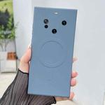 For Huawei Mate 60 Solid Color Liquid Silicone MagSafe Magnetic Phone Case(Lavender Grey)
