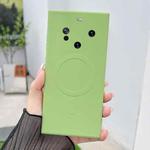 For Huawei Mate 60 Pro Solid Color Liquid Silicone MagSafe Magnetic Phone Case(Matcha Green)