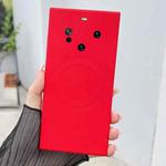 For Huawei Mate 60 Pro Solid Color Liquid Silicone MagSafe Magnetic Phone Case(Red)