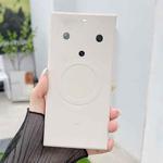 For Huawei Mate 60 Pro+ Solid Color Liquid Silicone MagSafe Magnetic Phone Case(Antique White)