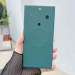 For Huawei Mate 60 Pro+ Solid Color Liquid Silicone MagSafe Magnetic Phone Case(Dark Green)
