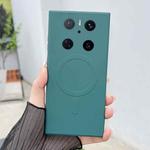 For Huawei Mate 70 Solid Color Liquid Silicone MagSafe Magnetic Phone Case(Dark Green)