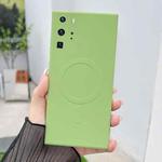 For Huawei P40 Pro Solid Color Liquid Silicone MagSafe Magnetic Phone Case(Matcha Green)
