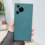 For Huawei Pura 70 Pro / 70 Pro+ Solid Color Liquid Silicone MagSafe Magnetic Phone Case(Dark Green)