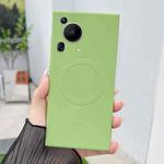 For Huawei Pura 70 Ultra Solid Color Liquid Silicone MagSafe Magnetic Phone Case(Matcha Green)