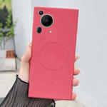 For Huawei Pura 70 Ultra Solid Color Liquid Silicone MagSafe Magnetic Phone Case(Camellia Red)